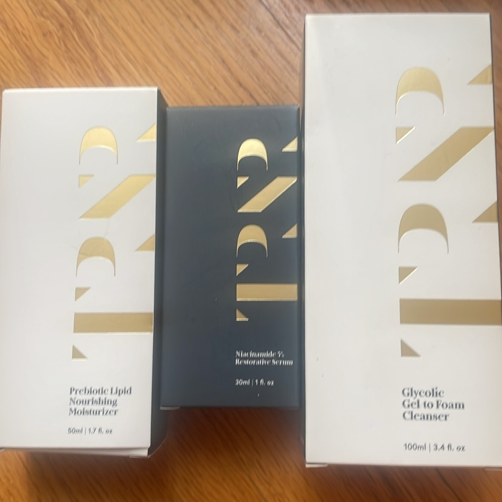 NIB TRNR SKIN BUNDLE (3) lipid moisturizer, niacinamide serum, glycolic cleanser